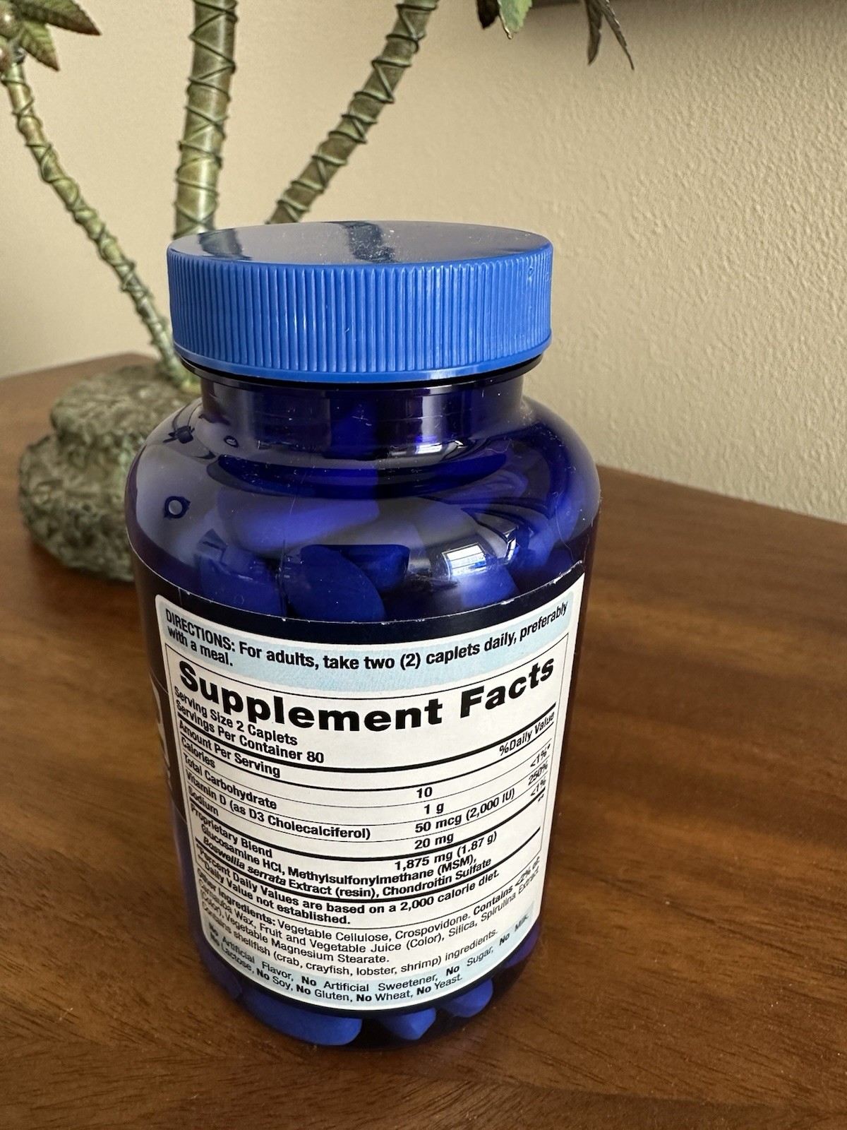 Puritans Pride Triple Strength Glucosamine Chondroitin MSM Joint Soother 360Caps