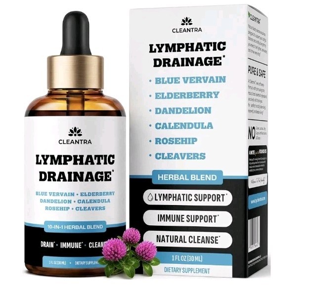 Lymphatic Drainage Drops – Supplement for Lymphatic Support & Detox – 10-in-1…