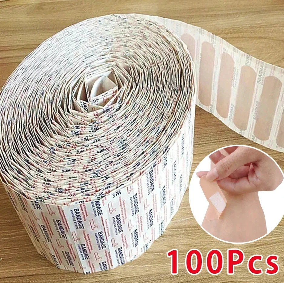 100pcs Waterproof Band-Aid Breathable Adhesive Plaster 72x19mm – NEW