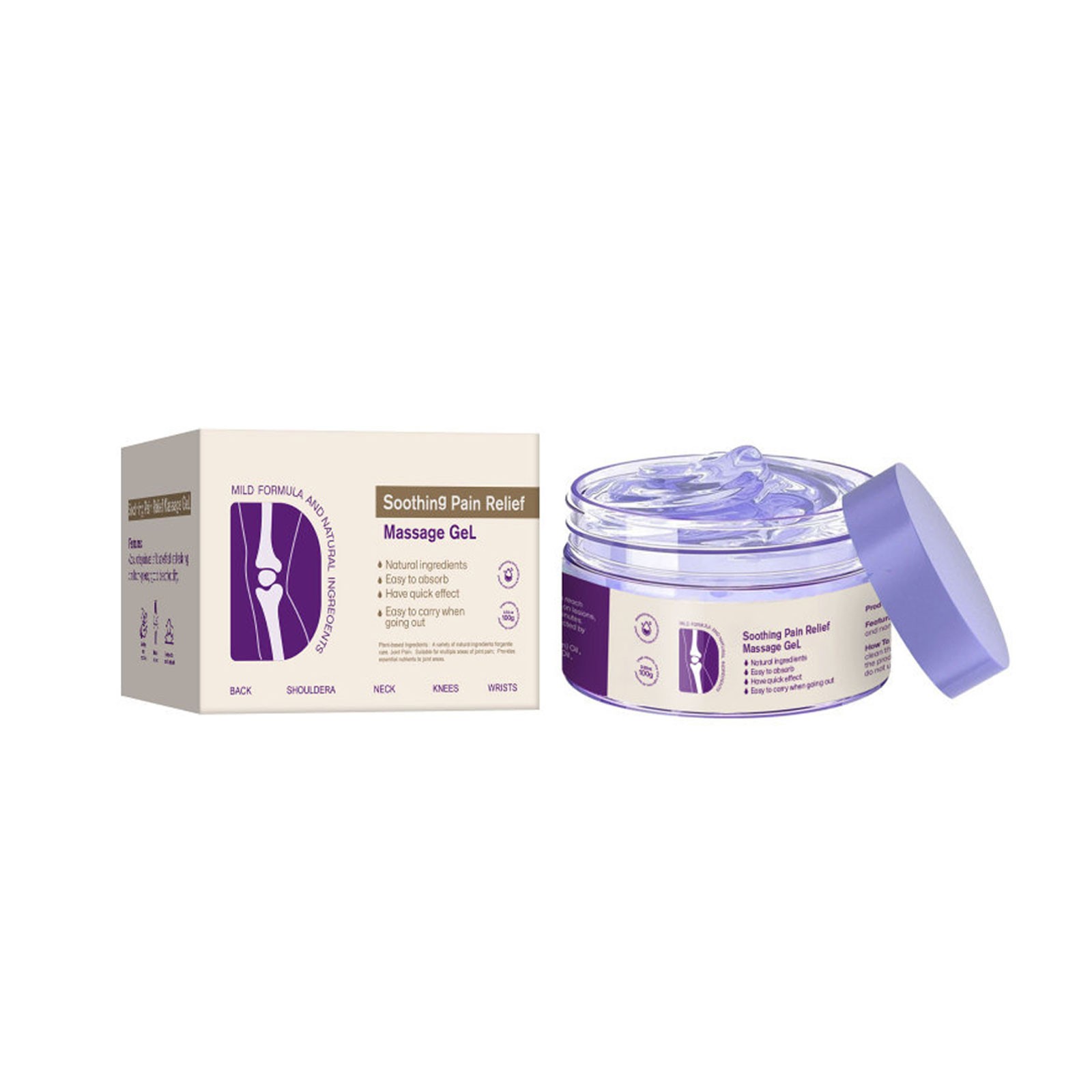 Joint Pain Gel Fast Acting Gel, Soothing Pain Massage Gel, 100g
