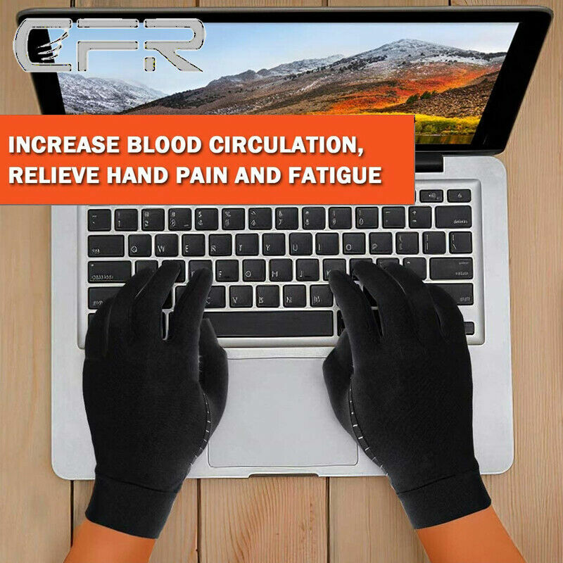 Copper Compression Arthritis Gloves Hand Support Joint Pain Relief wrist brace
