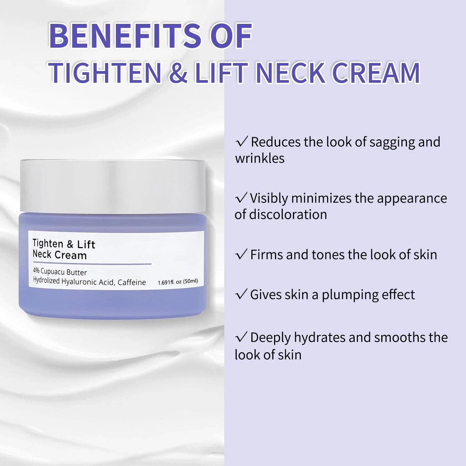 Go New Pure Beauty Tighten & Lift Neck Firming Cream – Anti-Aging Neck Creams fo