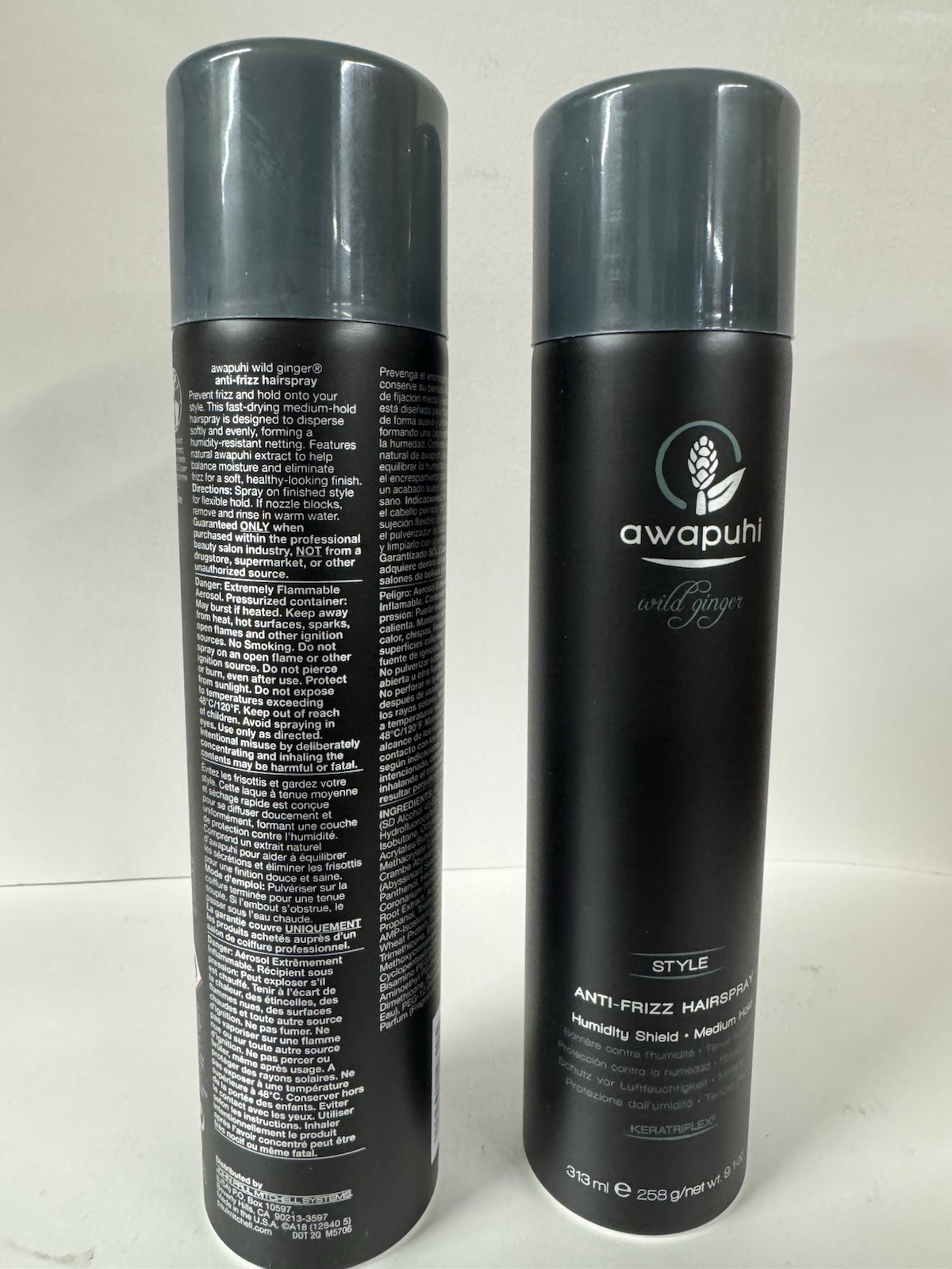 2 PACK —- Paul Mitchell Awapuhi Wild Ginger Style Anti-Frizz Hairspray 9.1 oz