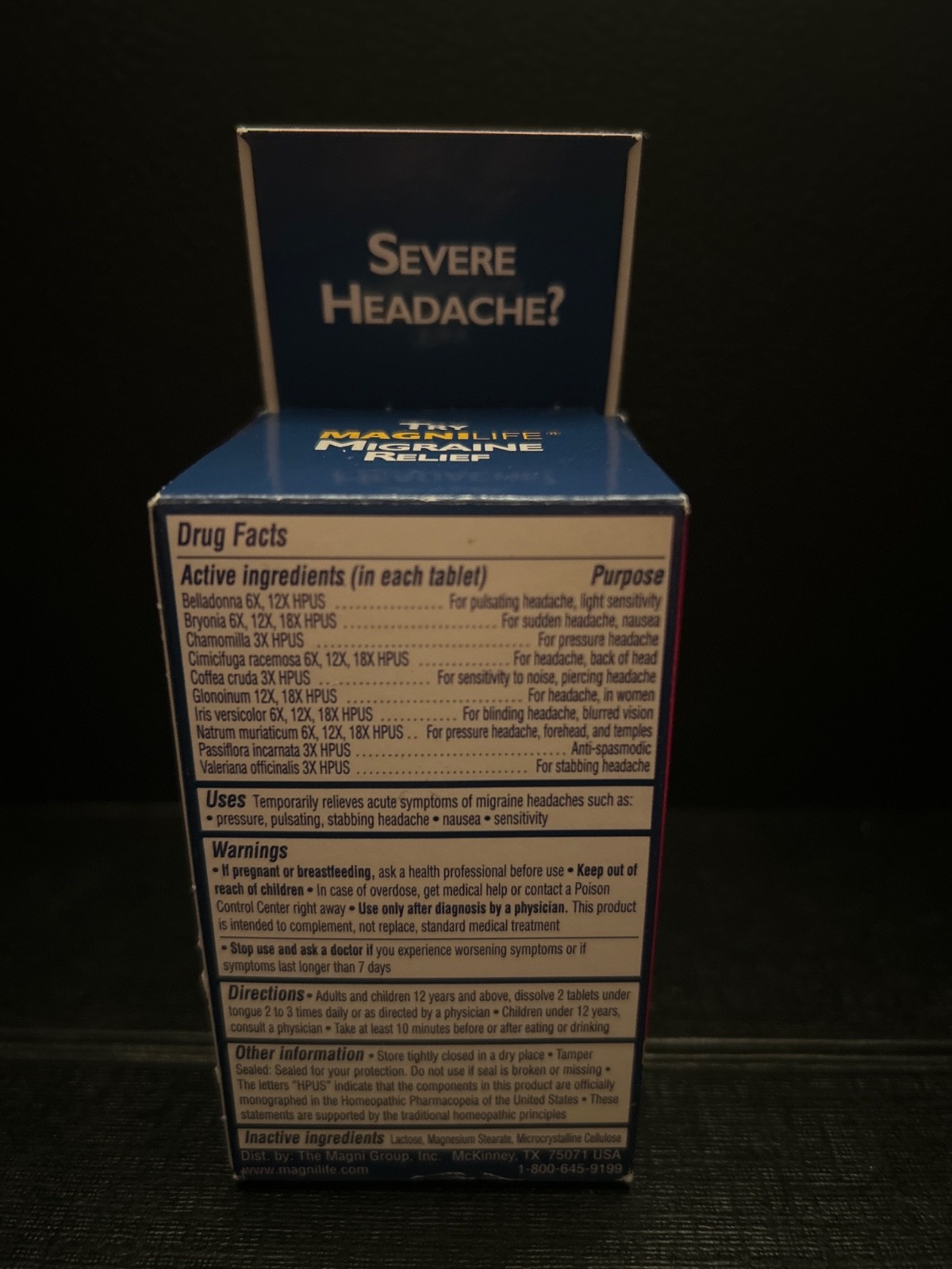 1 Magnilife Migraine Relief Homeopathic 90 Dissolving Tablets