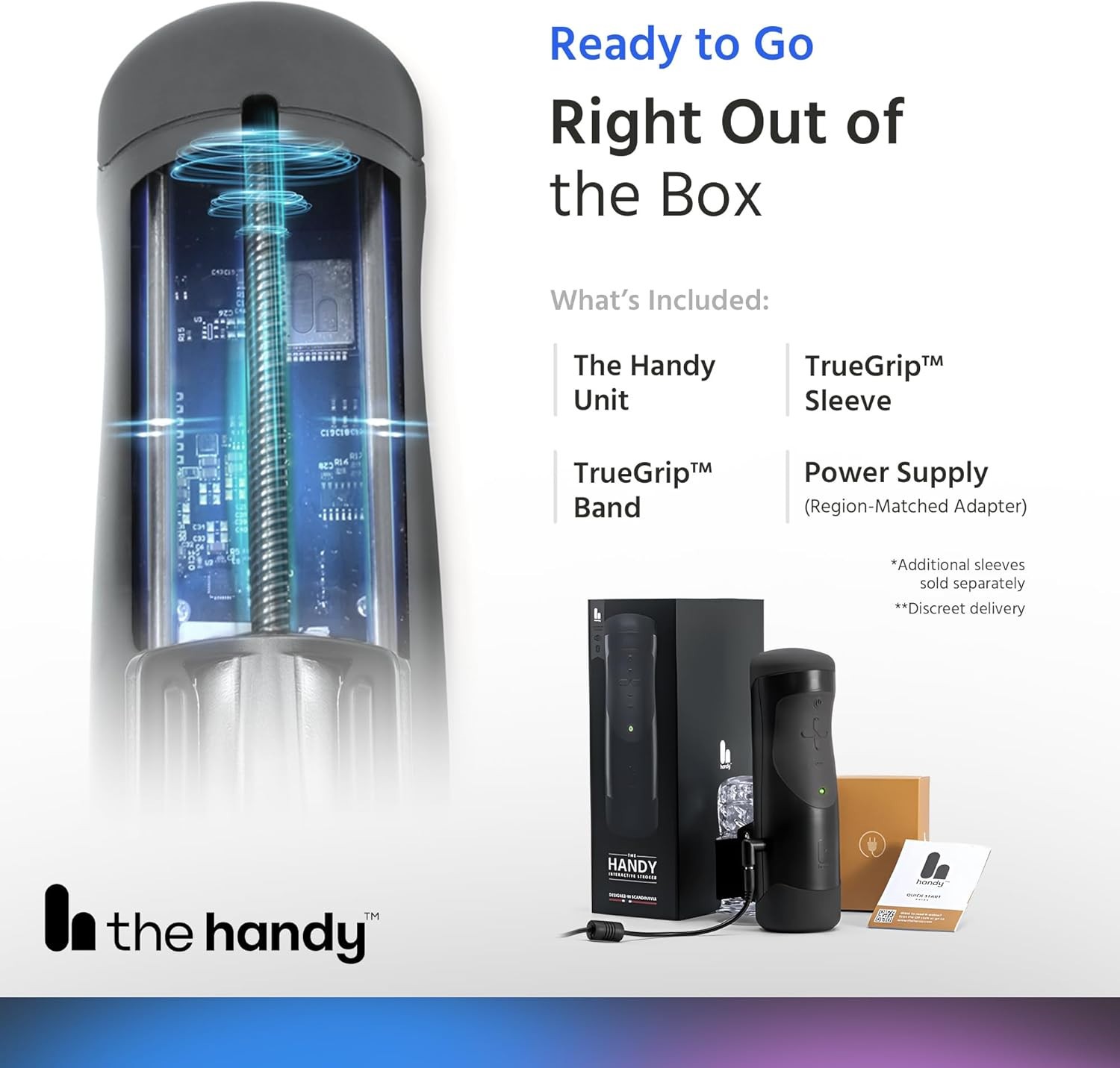 The HANDY Male Automatic Masturbator Stroker Men Interactive VR Sex Toy Sealed