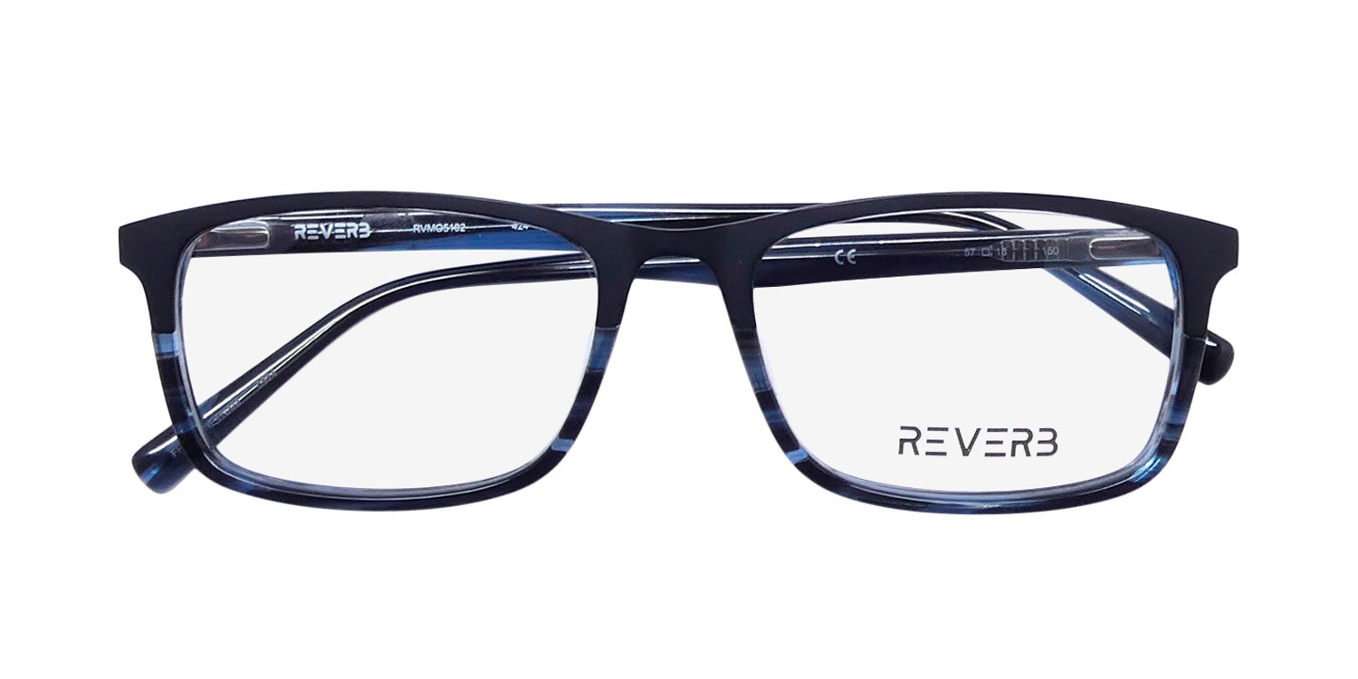 NEW REVERB RVMO5102 EYEGLASSES FULL-RIM BLUE VIETNAM 57-18-150 RECTANGULAR MENS