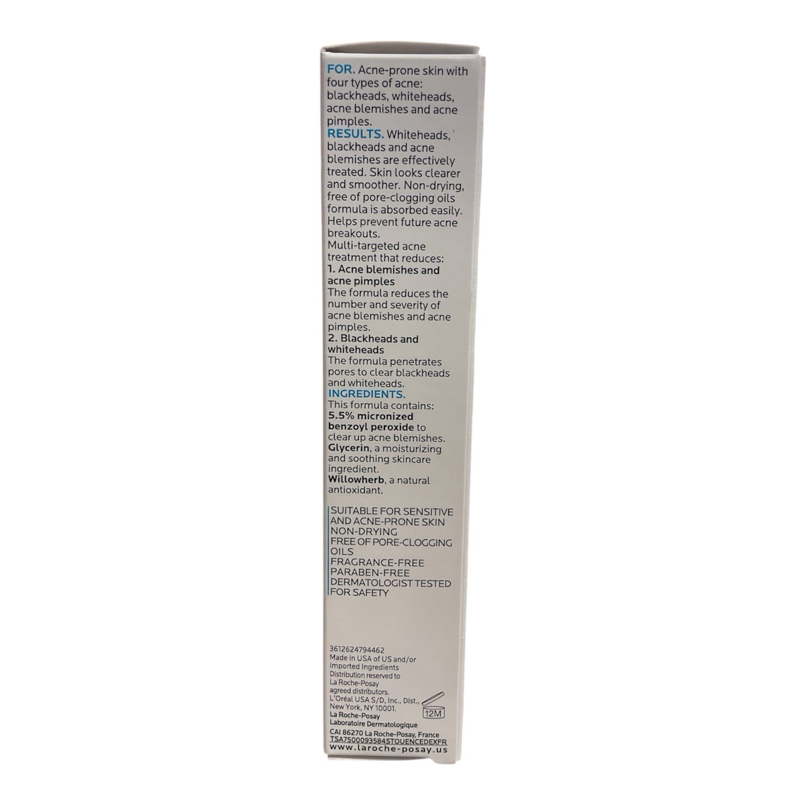 *NEW* La Roche-Posay Effaclar BPO Multi-Target Acne Treatment Cream, 0.7 oz