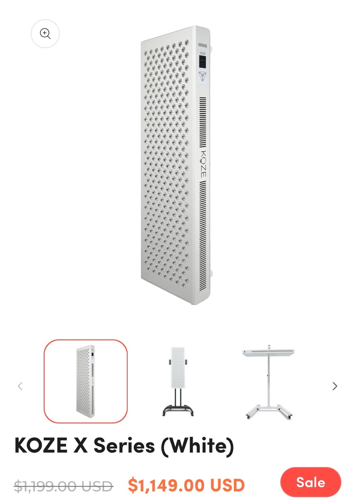 KOZE Red Light Therapy Panel Device – Full Body Panel – ULTRA1500