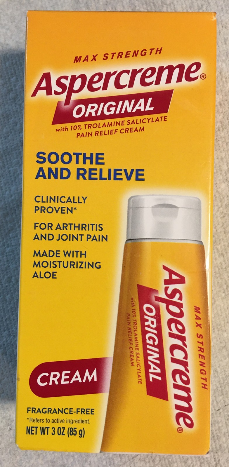Asperceme Original 3OZ trolamine salicylate TOPICAL CREAM Exp: 10/2027