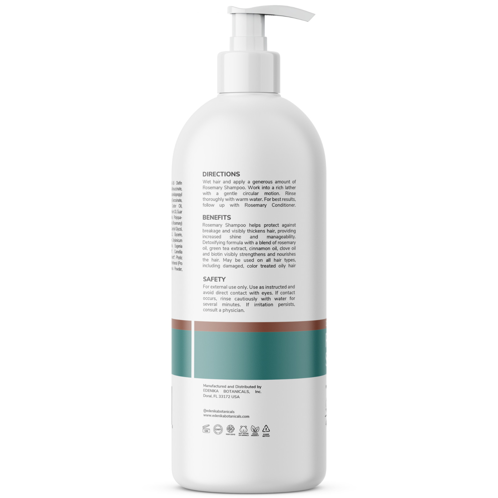 Edenika Rosemary Shampoo & Conditioner Set – Detoxifying, Nourishing Hair Care