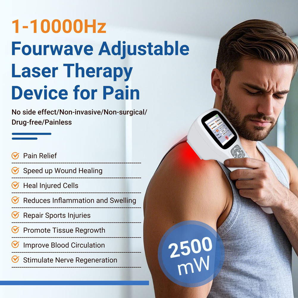 LLLT Cold Laser Therapy Device 25 Diodes 650nm 808nm 905nm 980nm Pain Management