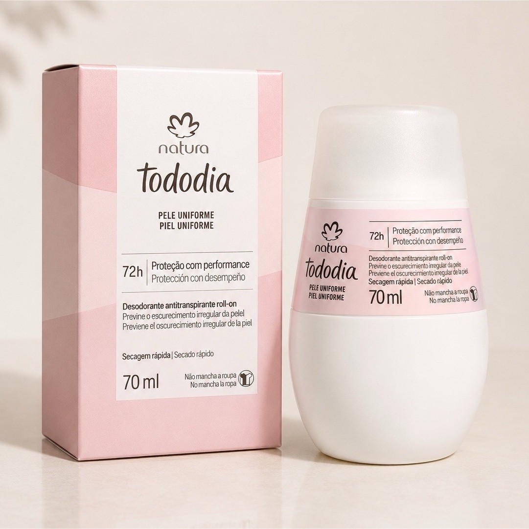 Natura Tododia Roll-On Deodorant 70 ml, 72-Hour Protection, Unisex