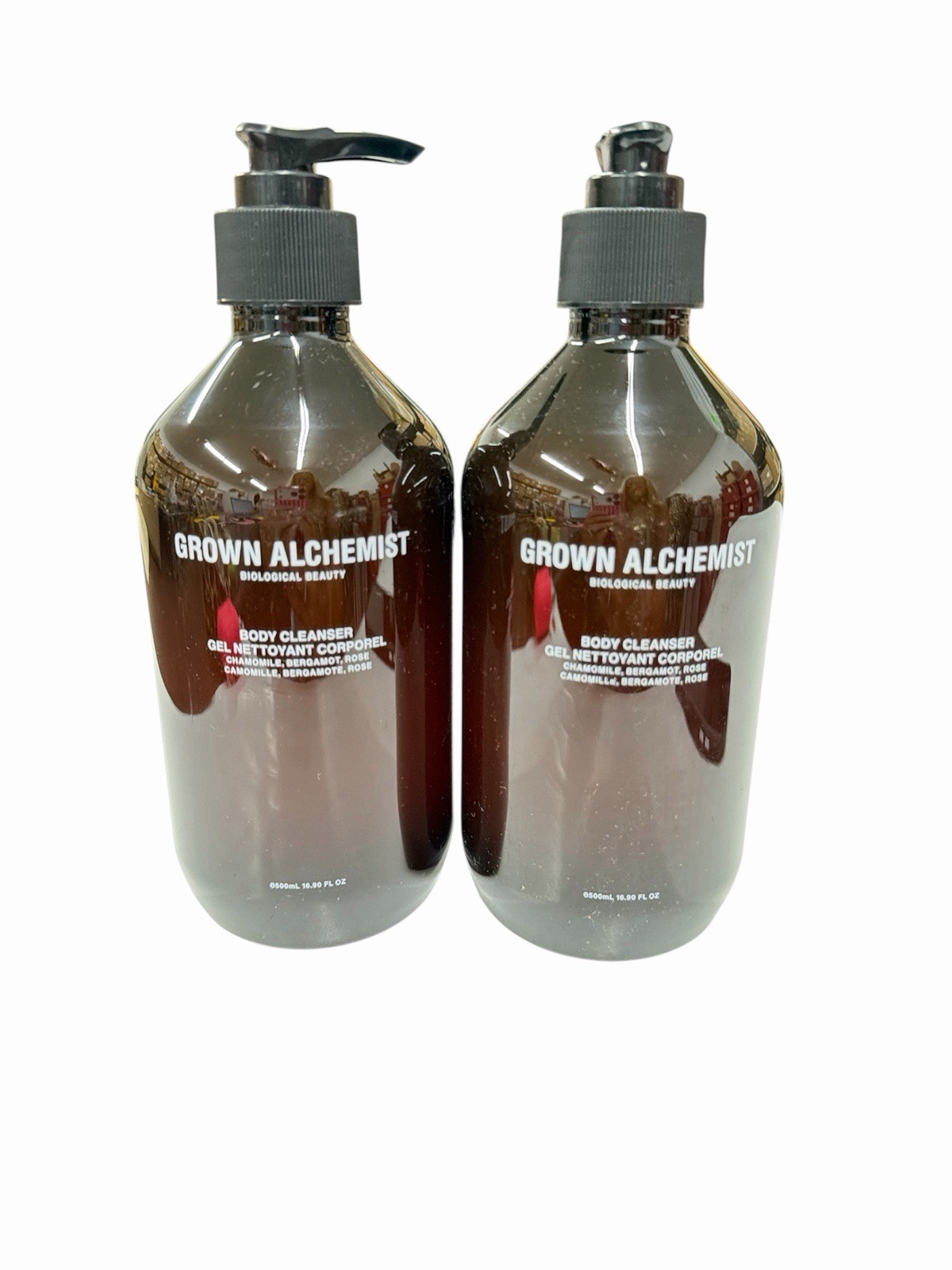 2 Bottles (16.9 oz each) Grown Alchemist: Body Cleanser Chamomile/Bergamot/Rose