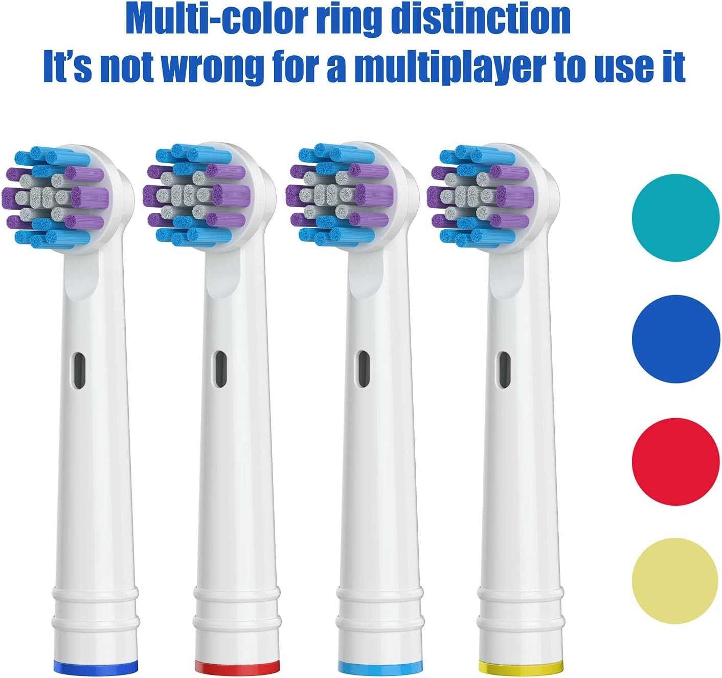 4 Pack Oral-B Braun Replacement Brush Heads Electric Toothbrush Refill Heads