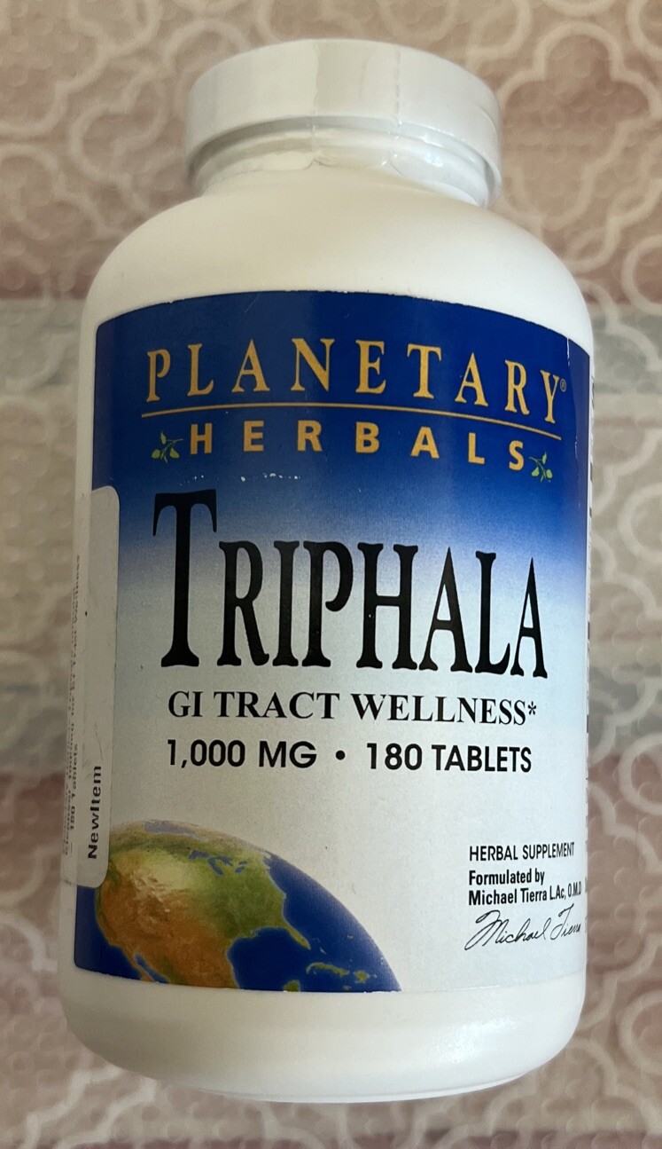 Planetary Herbals Triphala GI Tract Wellness 1,000mg 180 Tablets BB 04/27