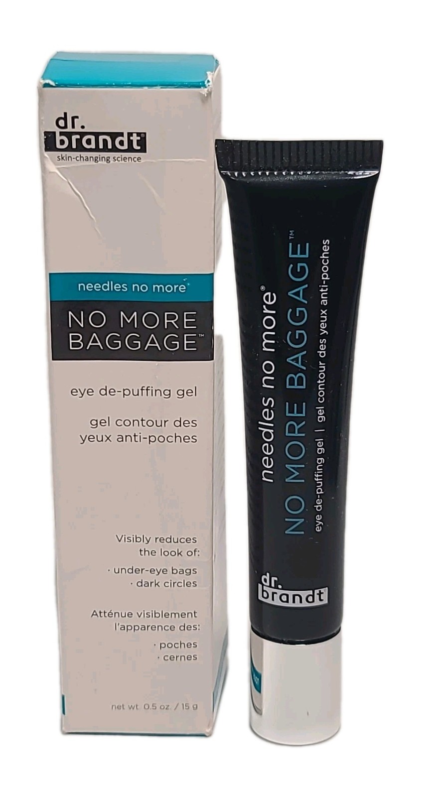 ( 1 ) Dr. Brandt 0.5 oz / 15 mL NO MORE BAGGAGE Eye De-Puffing Skincare Gel