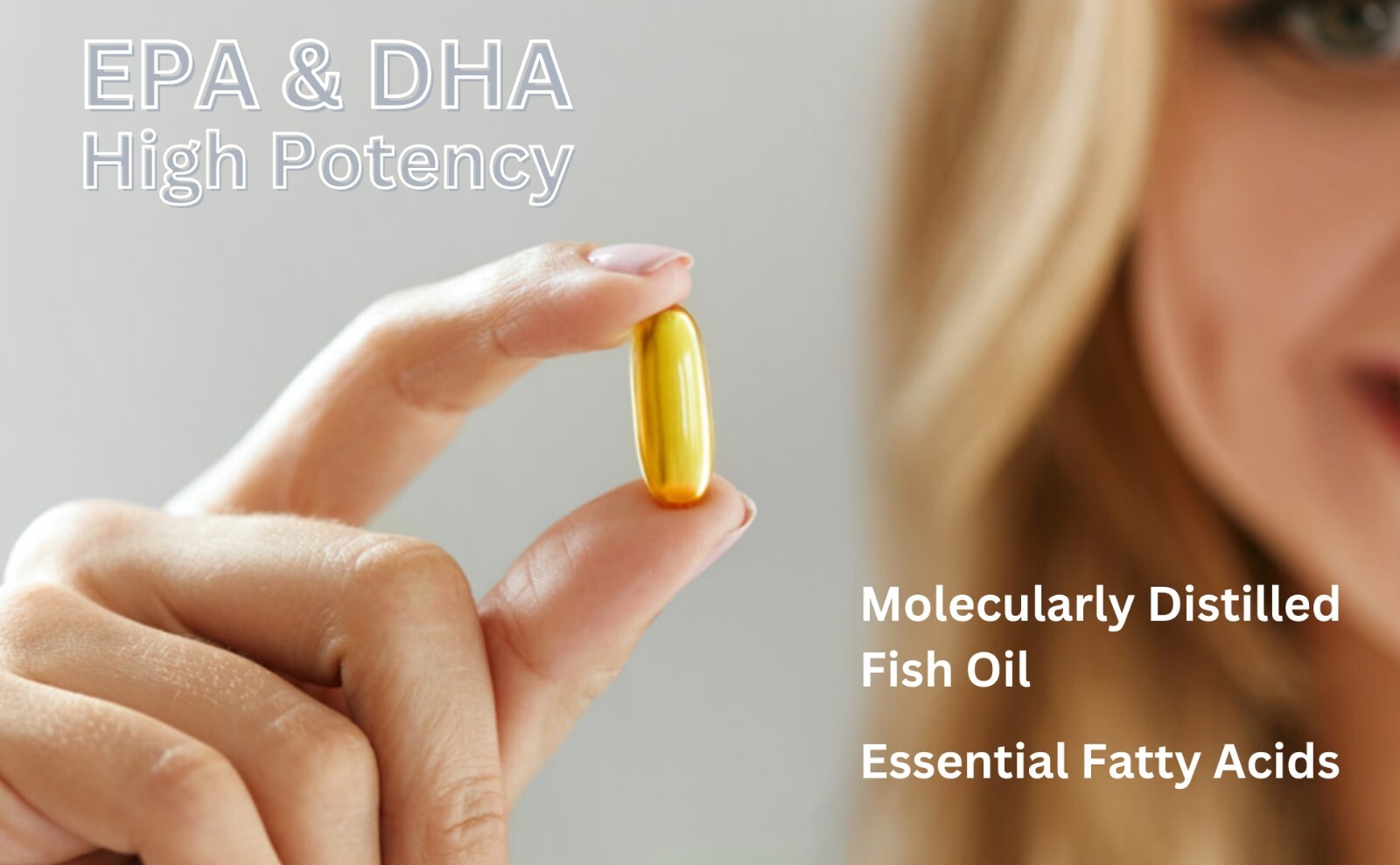 OMEGA 3 FISH OIL – Omega 3 Supplement for Healthy functionality Brain, Eyes -1B