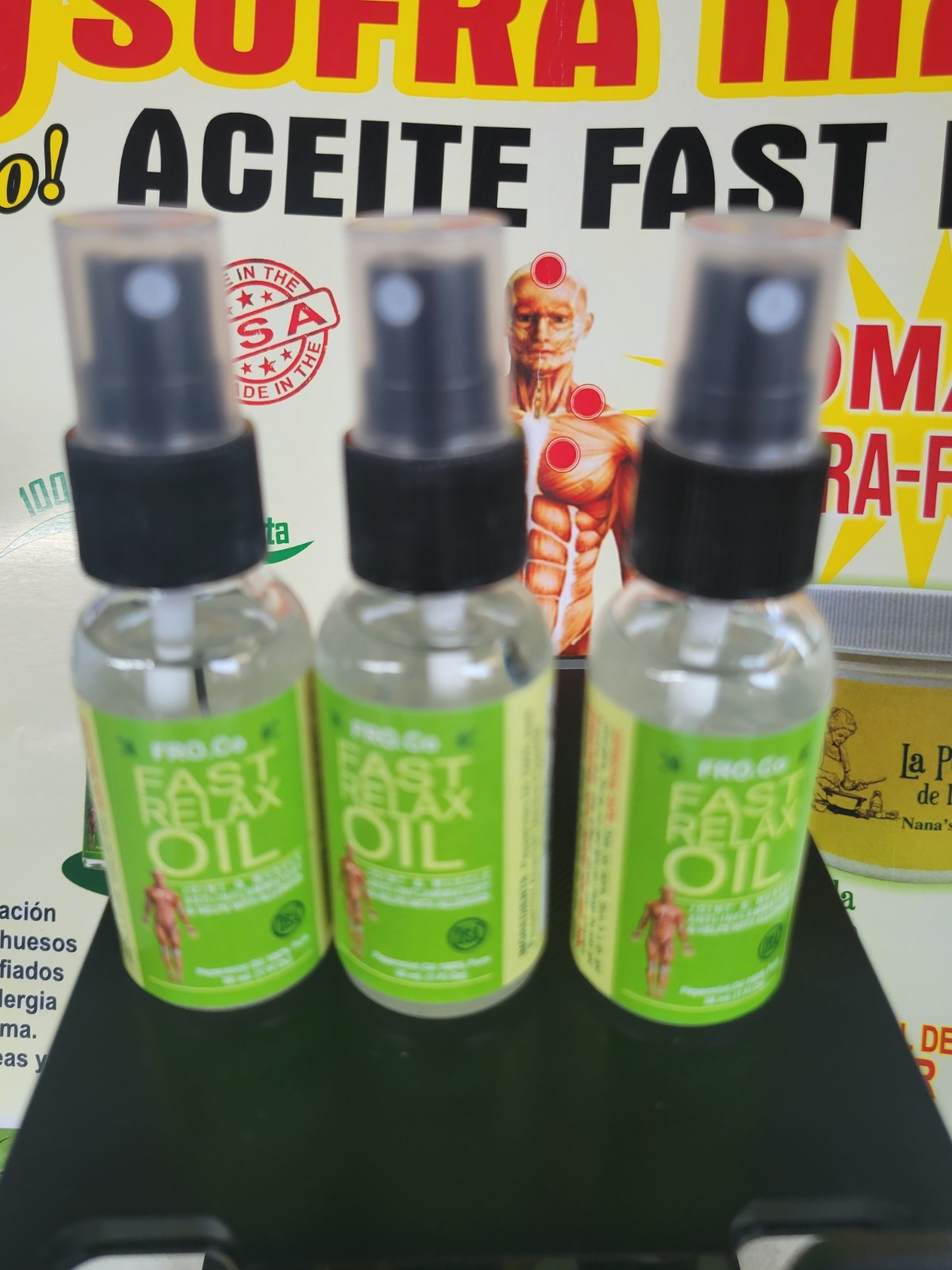(3) 30ml Spray Bottles Peppermint Fast Relax Oil Pain Relief Articular Muscular