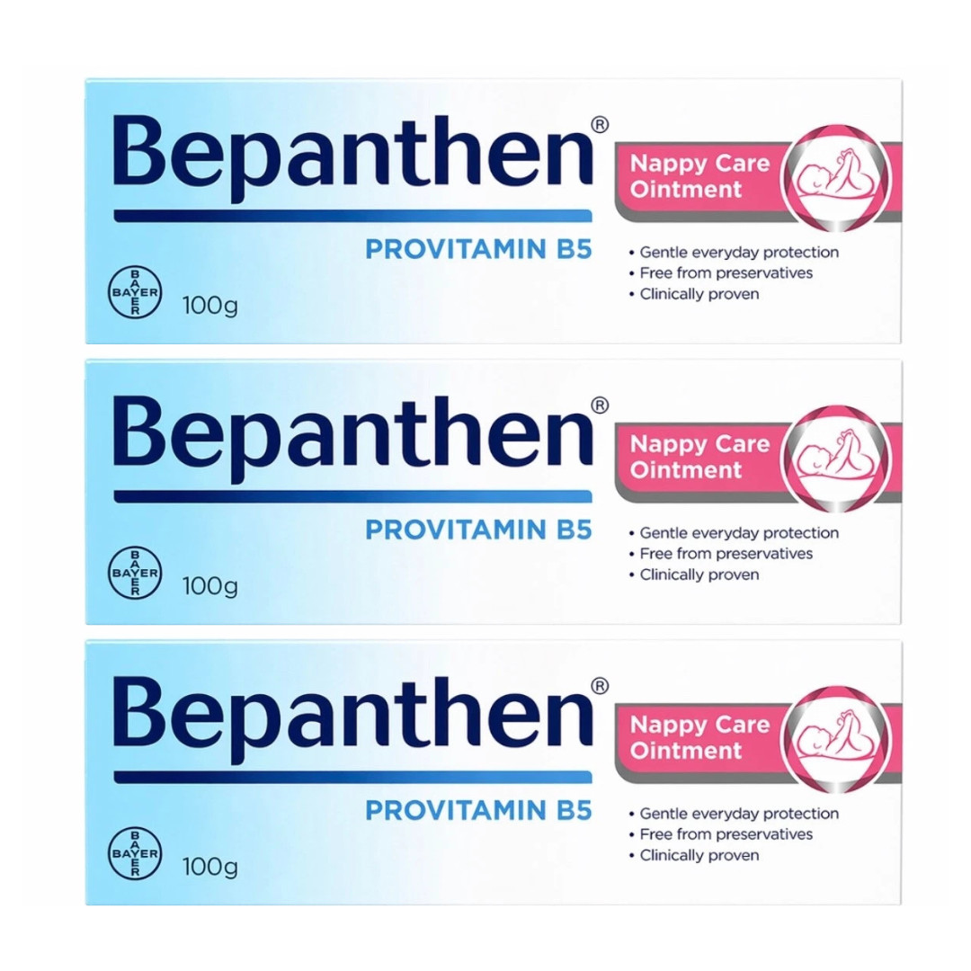 3x Bepanthen Nappy Care Ointment For Sensitive Irritated Skin 100g EXP 07/2028