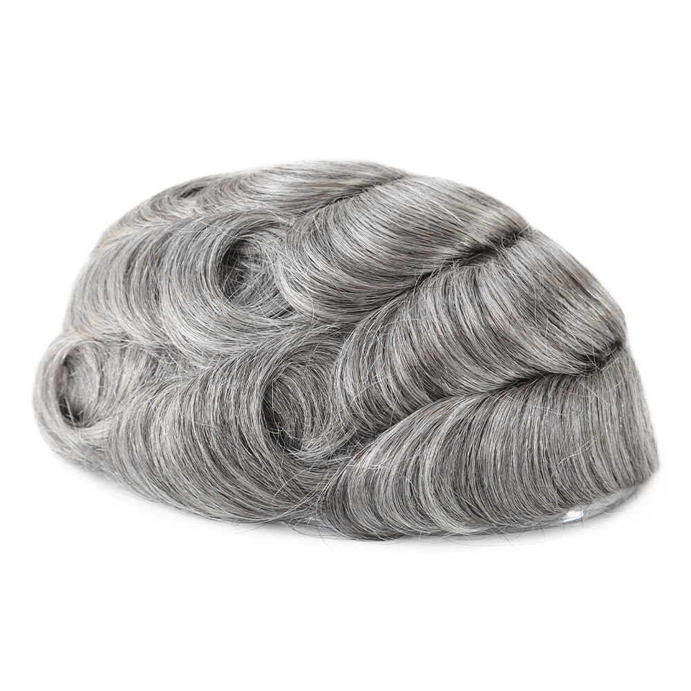 Toupee Mens Human Hair Ultra Thin Skin 0.05mm Hairpieces System Replecement Wigs
