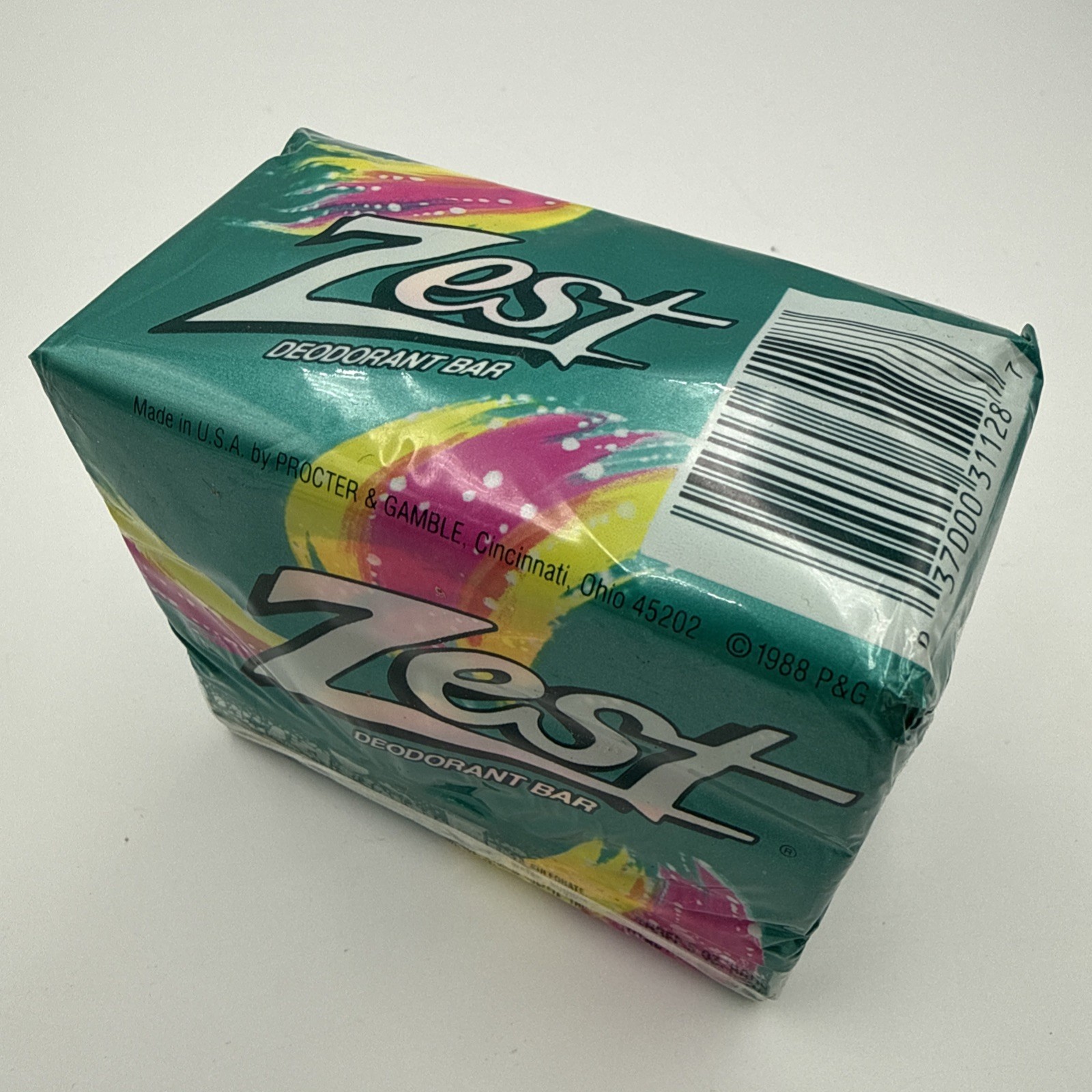 Vintage NOS Zest Deodorant Bar Soap 3 Pack 5oz Each 1988 Procter Gamble