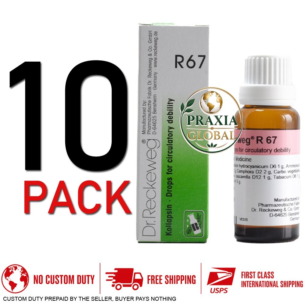 Dr Reckeweg R67 Drops 22ml SUPER SAVER PACK OF 10 Bottles