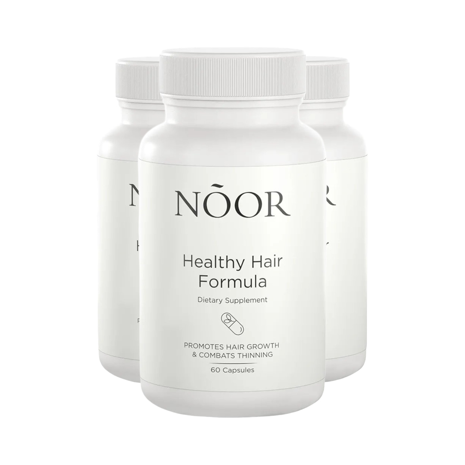 3-Pack NOOR Healthy Hair Formula – NOOR Hair Growth Support Softgels – 180 Caps