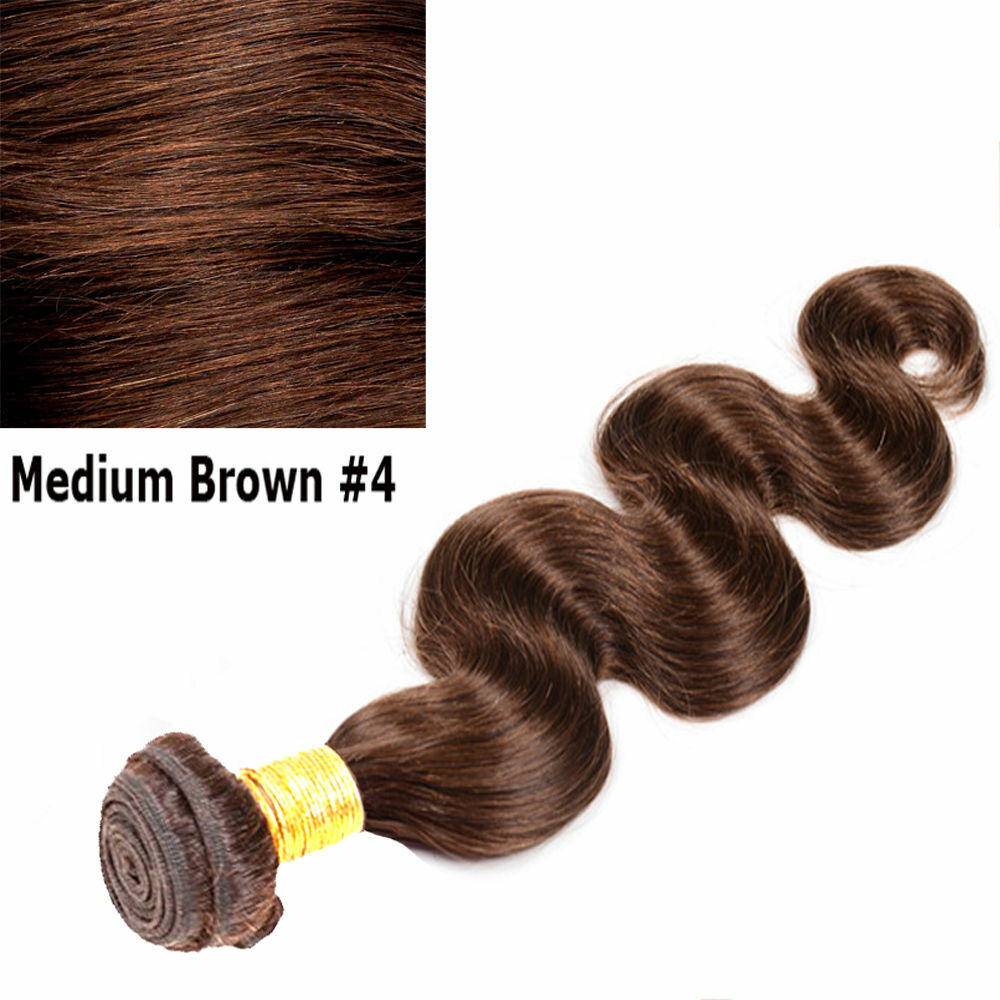 Brazilian Indian Wavy Human Hair Weave Virgin Remy Sew In Body Wave 1 or 3 Bundl