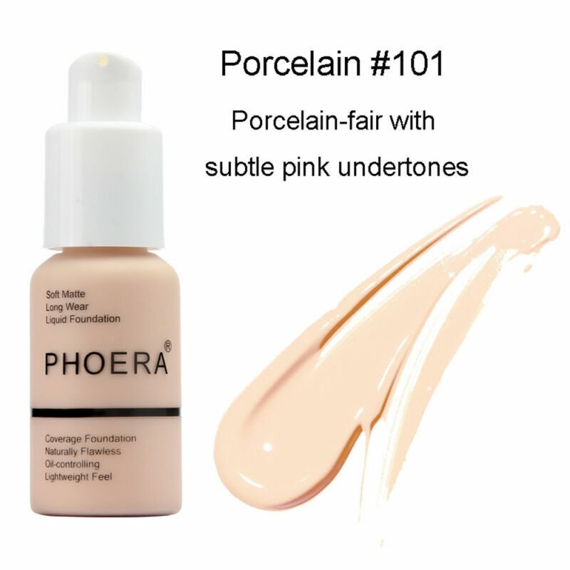 PHOERA Foundation Makeup Full Coverage Fast Base Brighten long-lasting Shade US