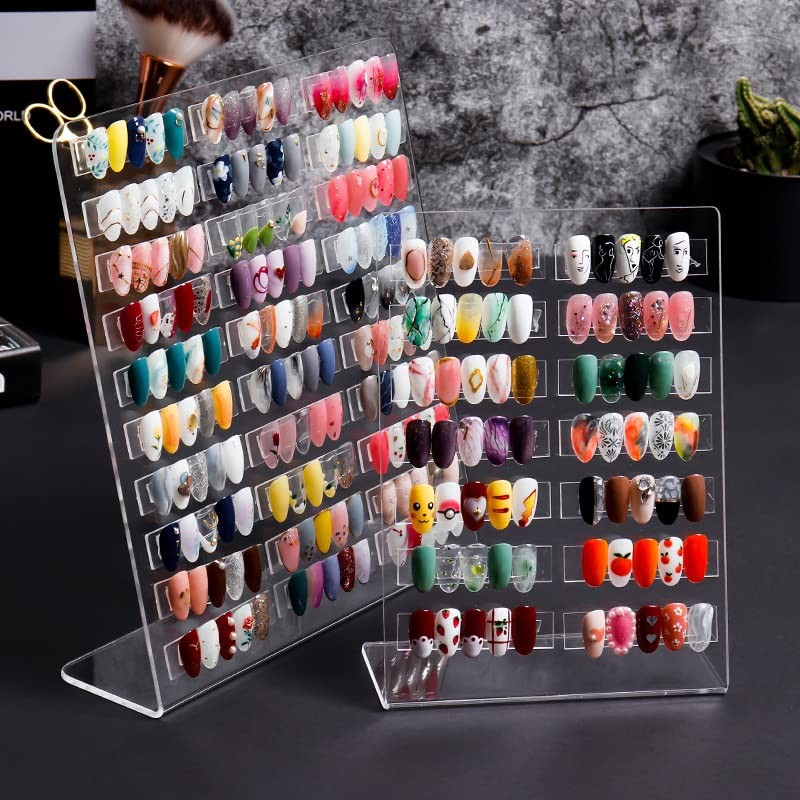 Nail Polish Rack 30 Lattice Nail Art Display Board Clear Acrylic Stand