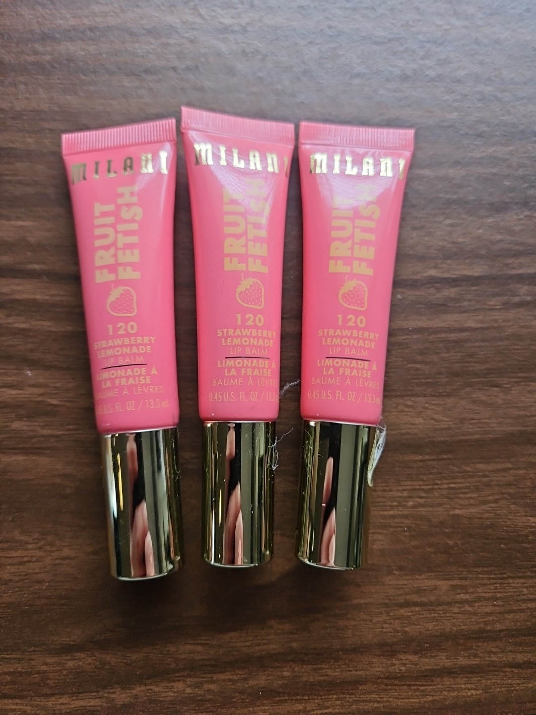 Milani 120 Strawberry Limonade Lip Balm 0.45 U.s.FL 0Z 3 Pack