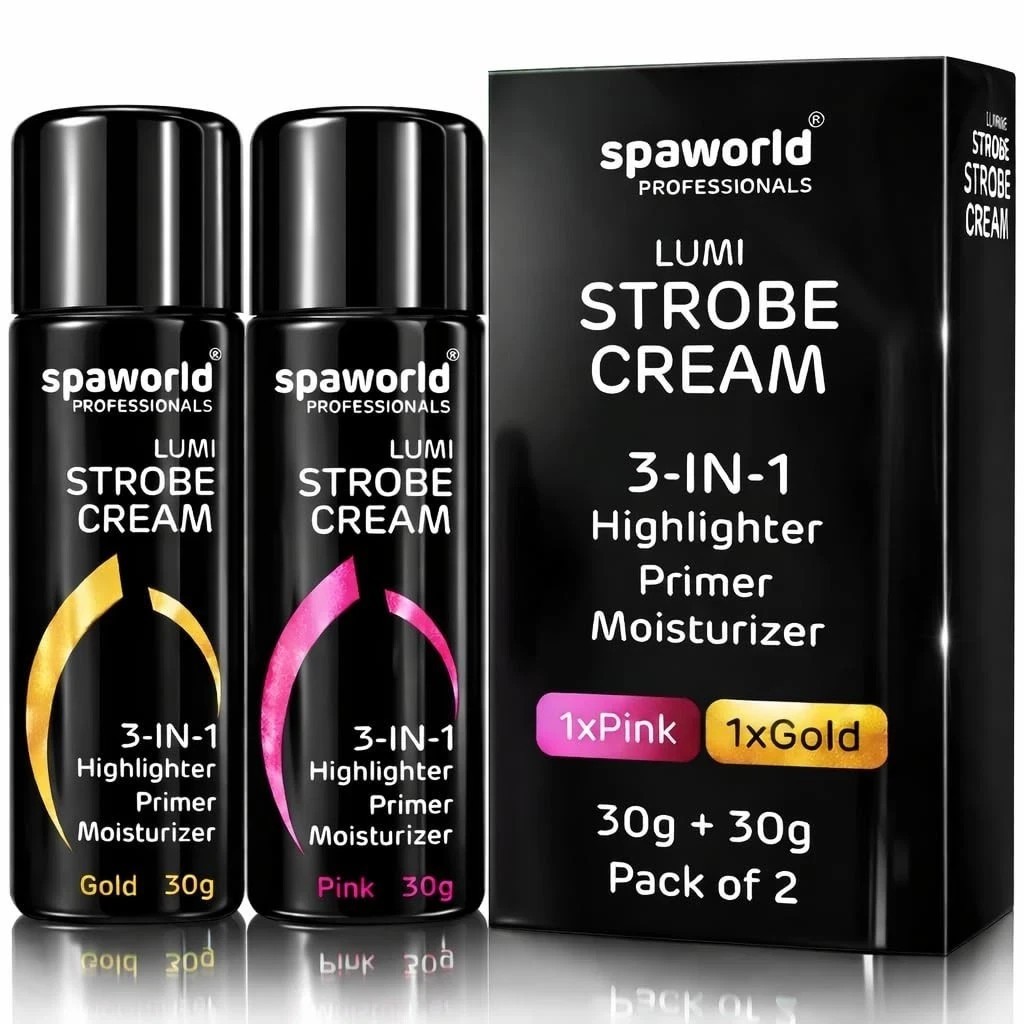 Strobe Cream For Face Pink & Gold 30+30g Hydrating & Illuminating Makeup Base