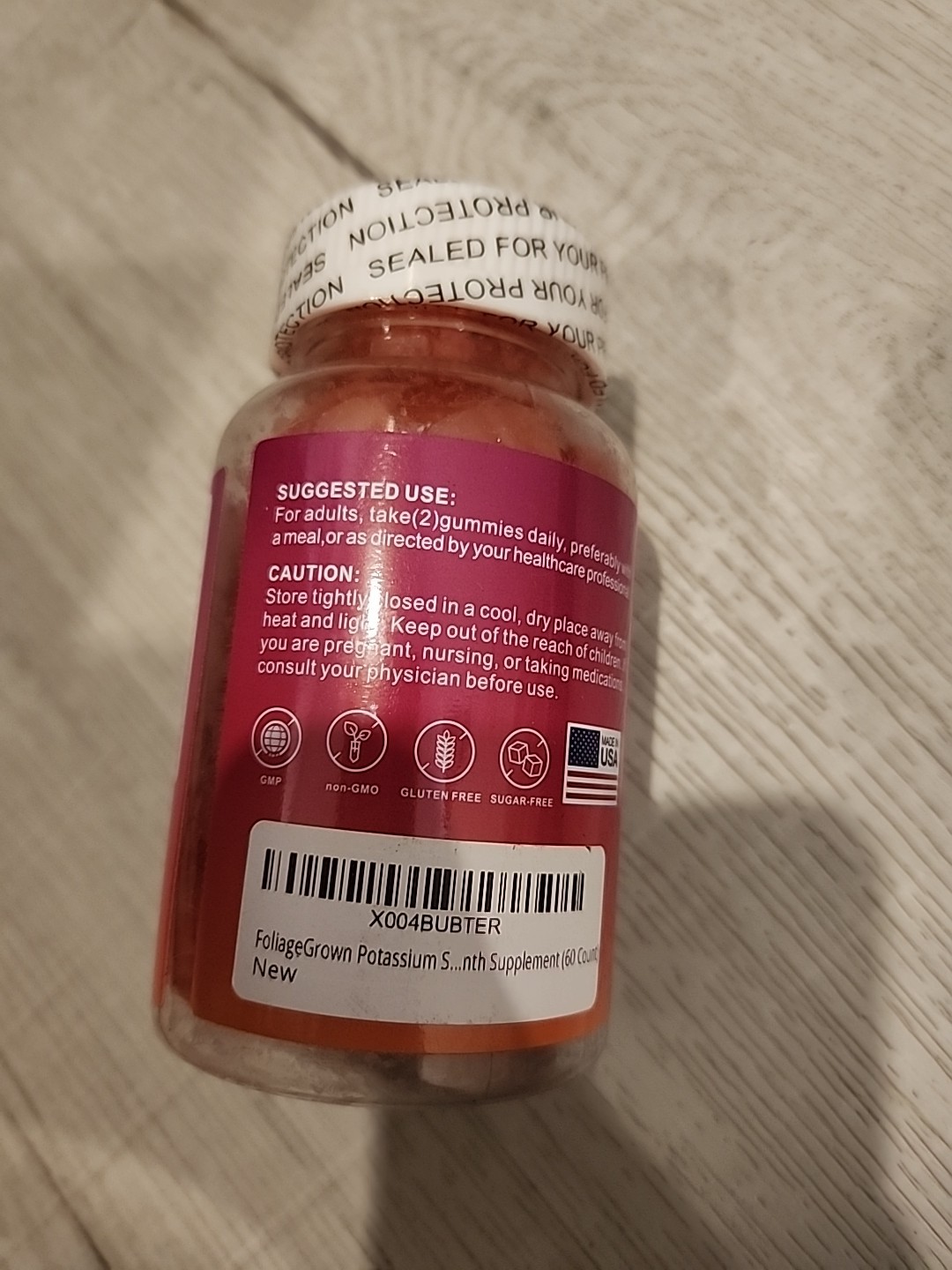 Potassium Supplement Gummies 60 Gummies -2 per serving EXP 8/26 NEW
