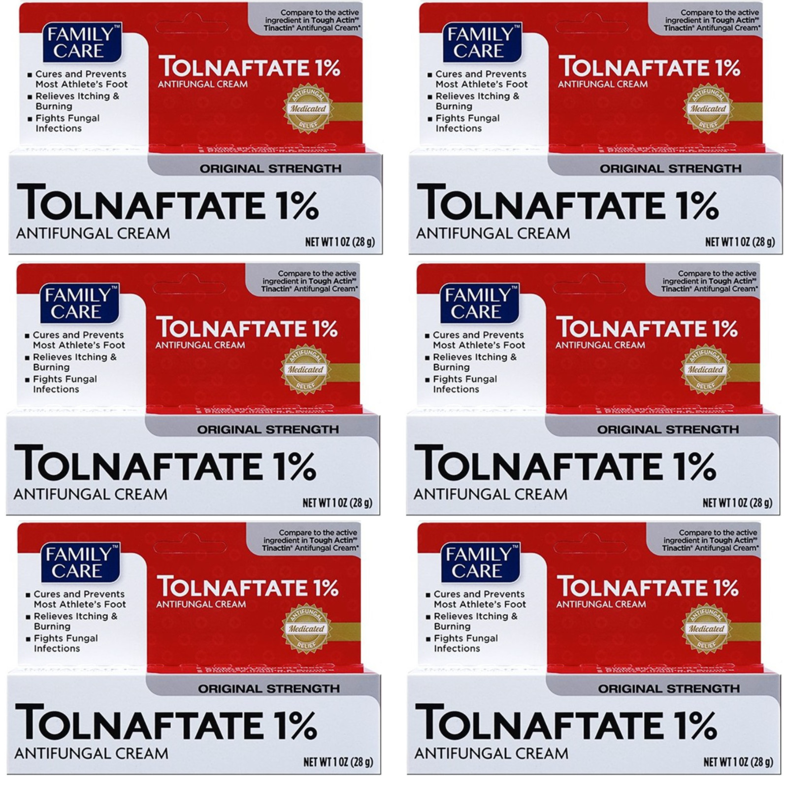 6 Antifungal Foot Cream Tolnaftate 1% Compare to Tinactin Each 1 oz Exp 05/2025