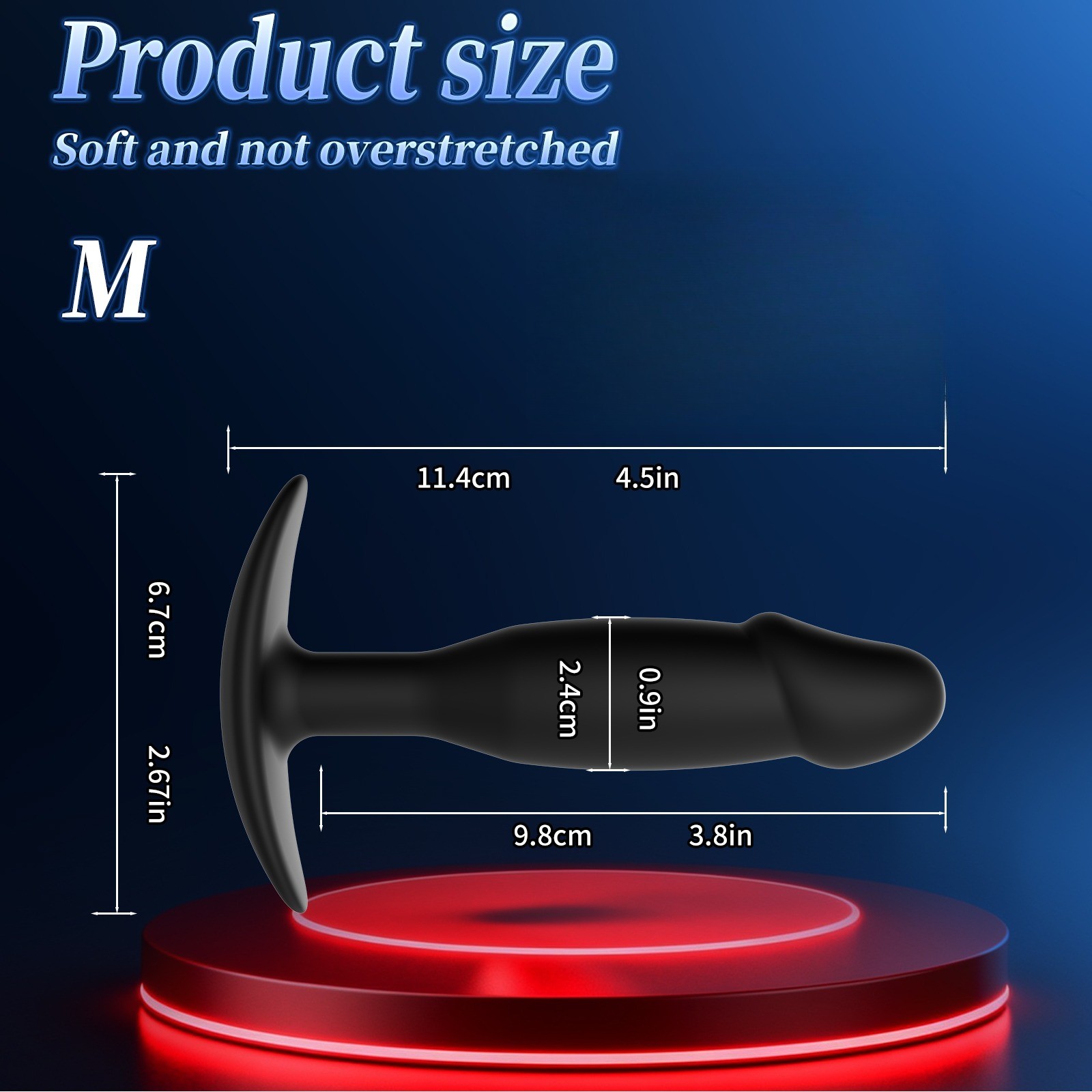 Flushable Anchor Base Silicone Plug Simulation Role-Playing Male Female 3-Sizes