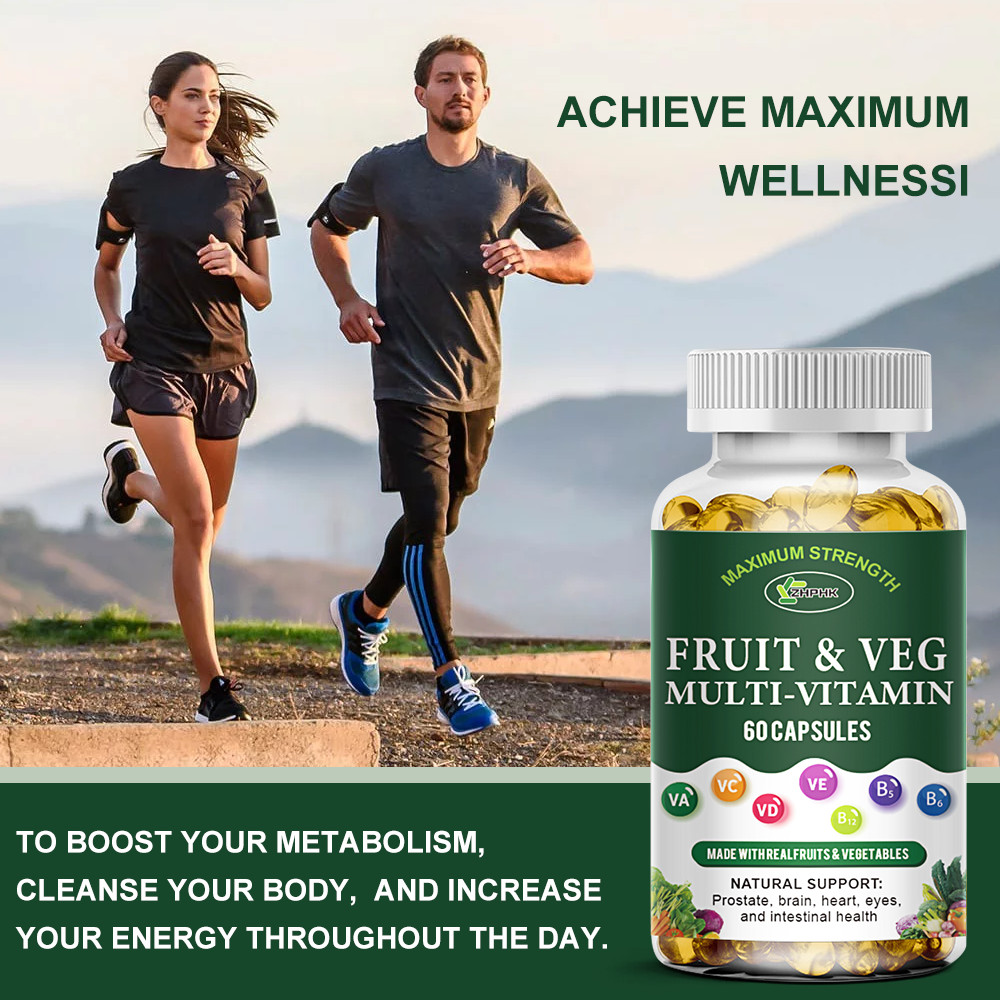 60Pcs Fruits and Veggies Supplement Balance of Daily Nature Fruits & Vegetables