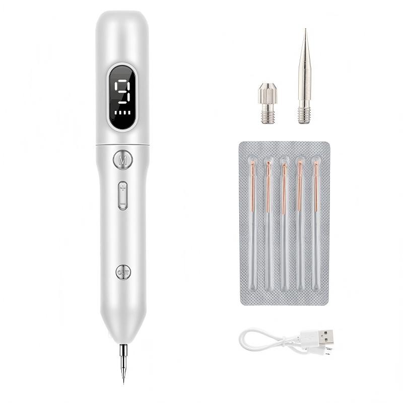 Ultrazeen Allura Pen Electric Adjustable Mole Removal Pen White Gold Easy to Use