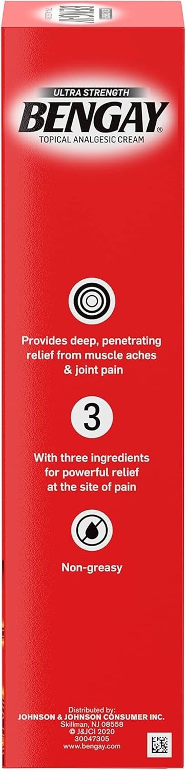 🔥✅ Bengay Ultra Strength Topical Pain Relief Cream NonGreasy Topical Analgesic