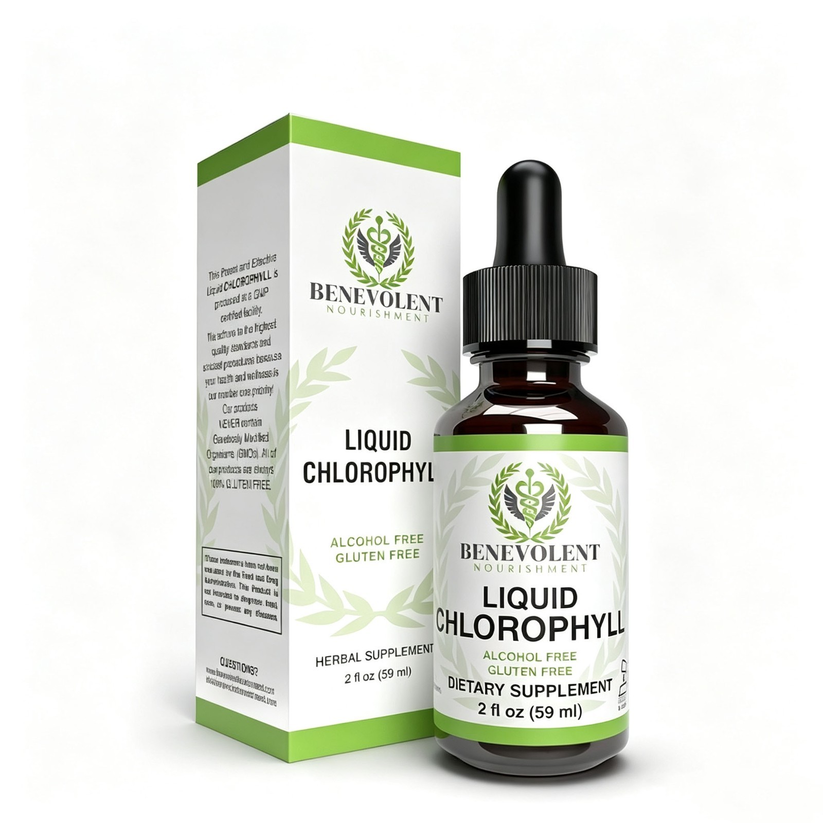 Mint Chlorophyll Liquid Drops Daily Gut Liver Wellness Plant Blend