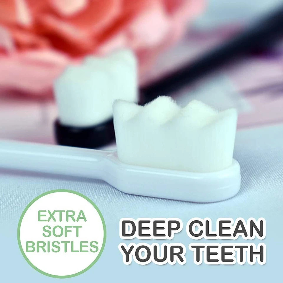 Ultra Soft Manual Toothbrush 6 Pack 20000 Fine Bristles Sensitive Gum Care