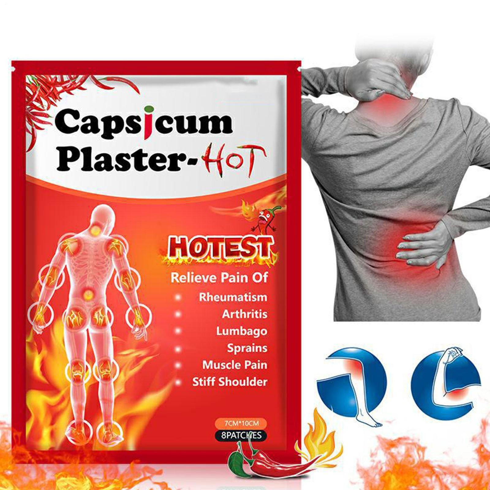 24 Pain Relief Capsicum Plaster For Joint Back Neck Shoulder Muscle Health Patch