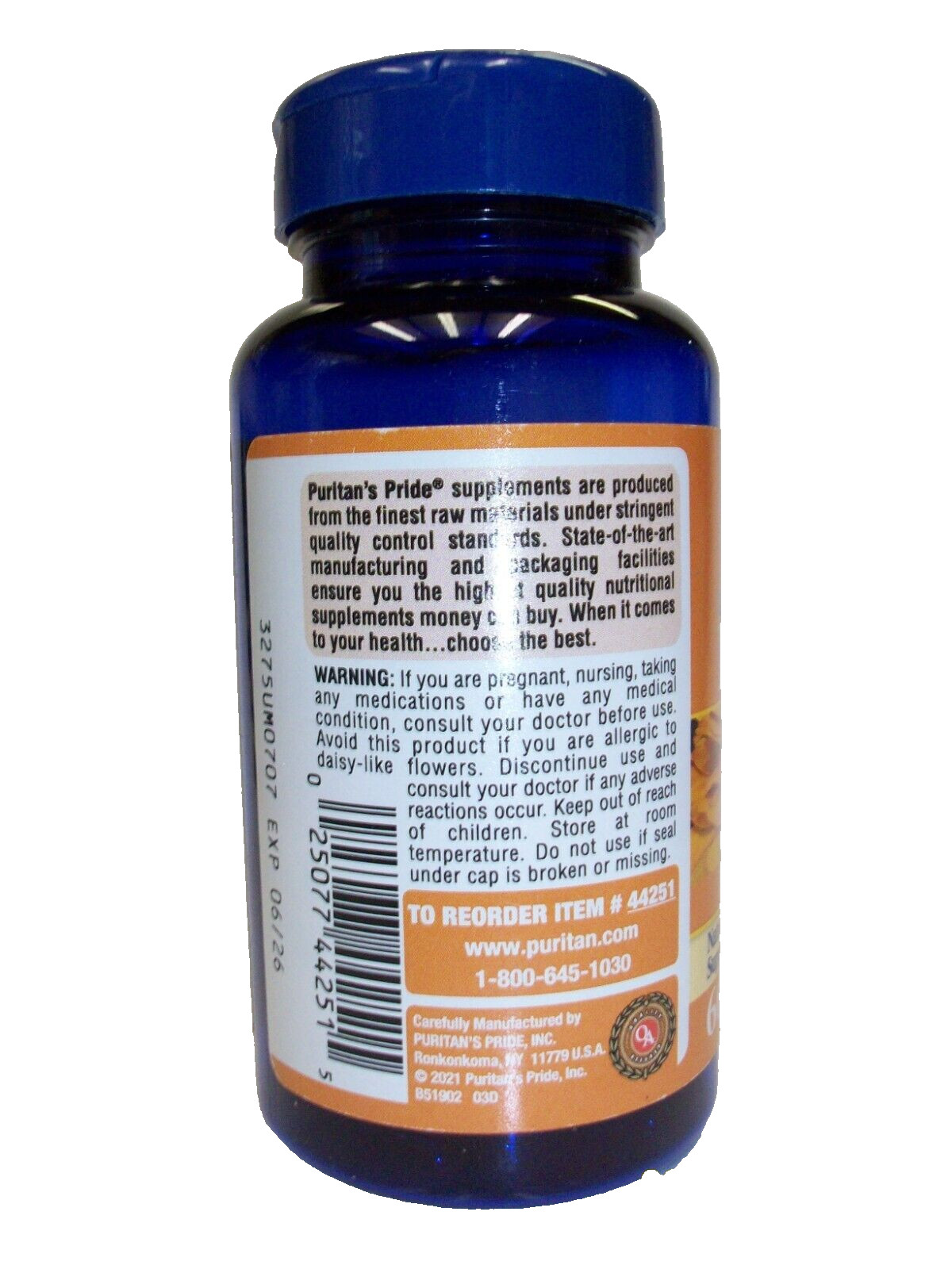 Lutein 40mg with Zeaxanthin – 60 Softgels Supports Eye Health