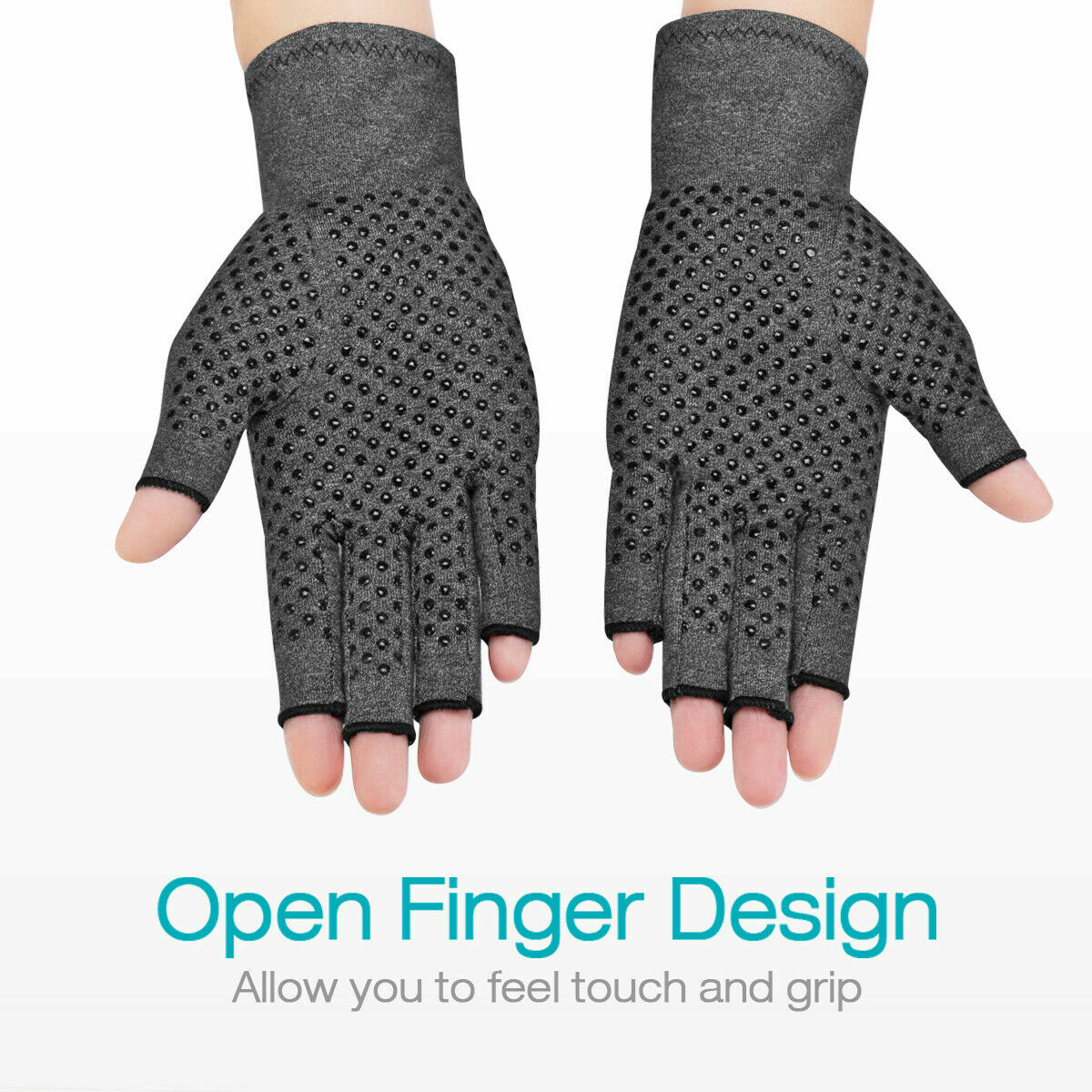 Copper Compression Gloves Medical Arthritis Pain Relief Hand Support Brace USA