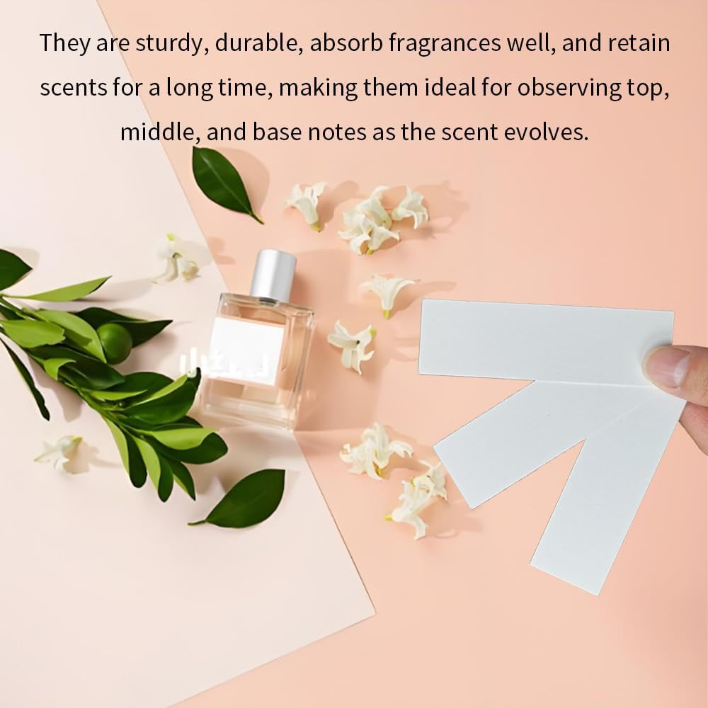 100 Pcs Perfume Tester Strips Bright White Fragrance Blotter Test Strips Paper C