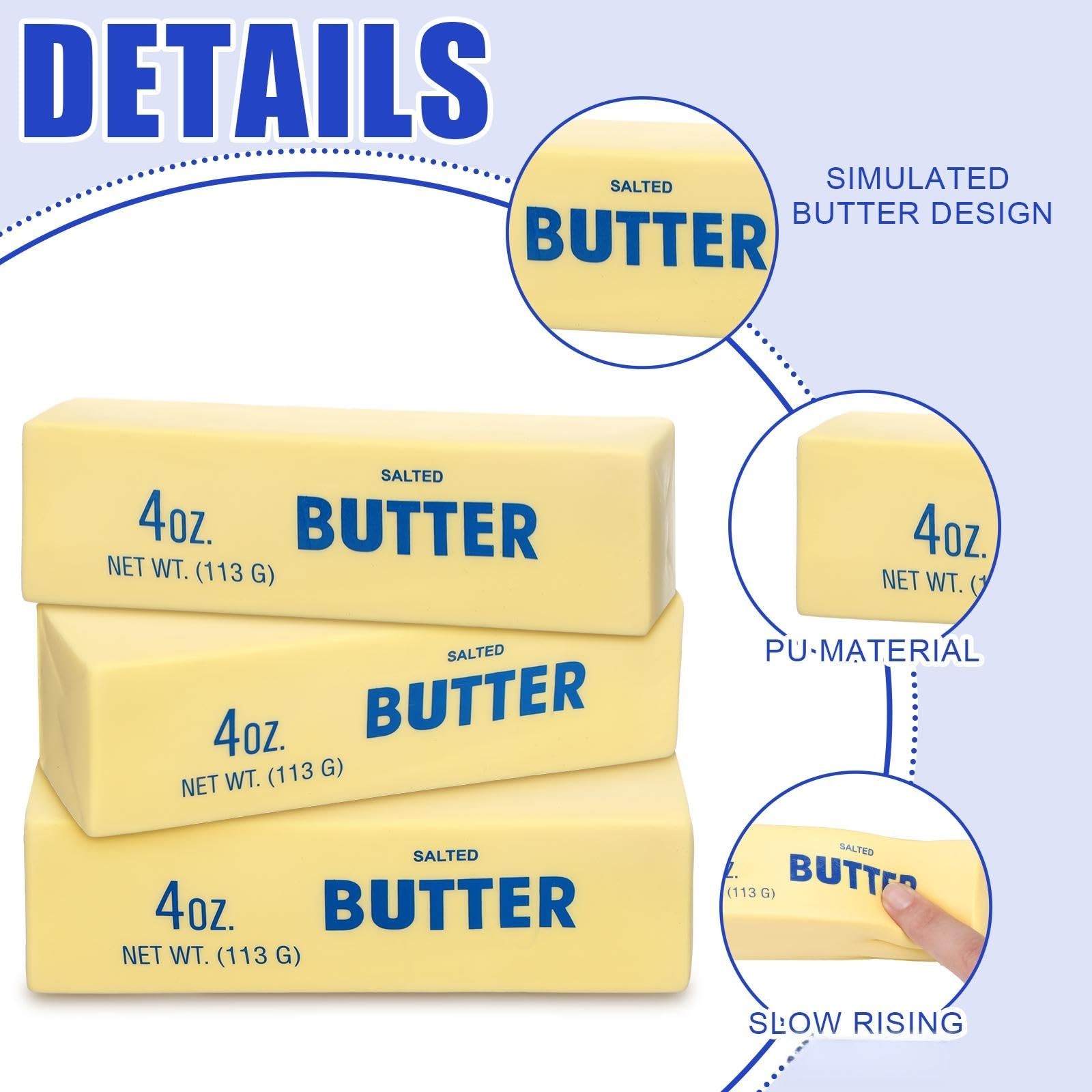6 Pcs Soft Slow Rise Butter Squeeze Fidget Toys for Stress Relief & Anxiety