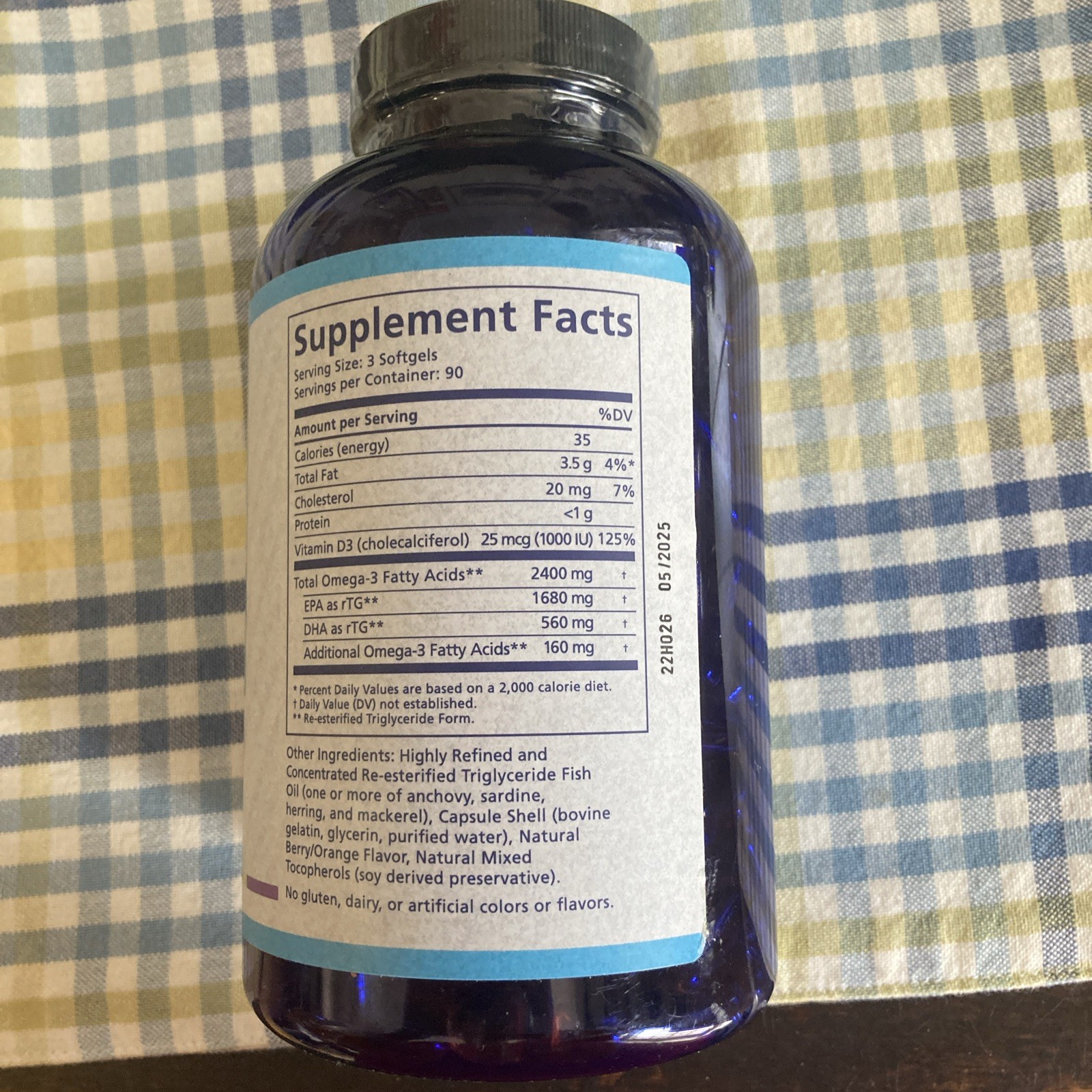 PRN De3 Omega Benefits Dietary Supplement 270 Softgels Exp 5/25 Free Shipping