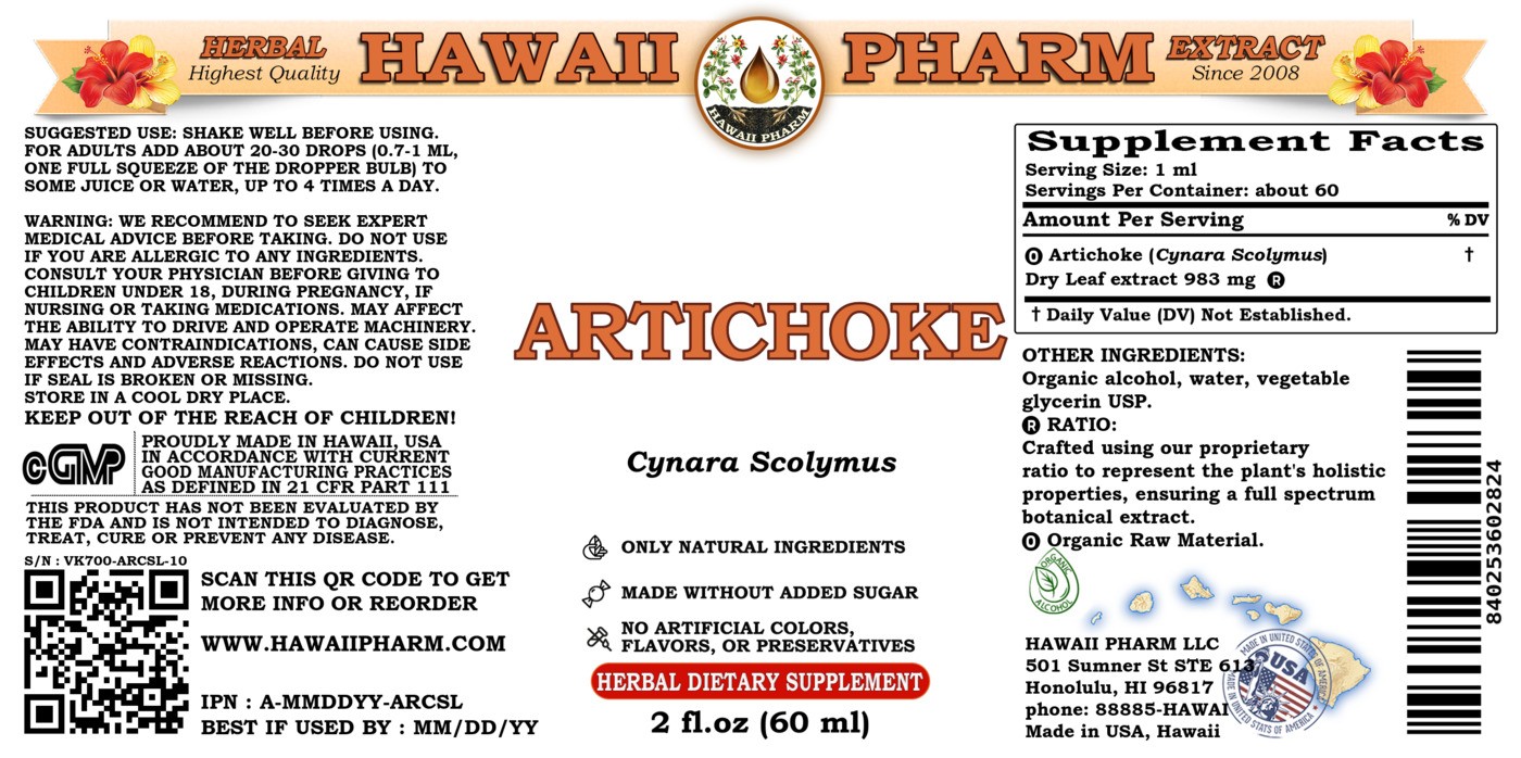 Artichoke (Cynara scolymus) Organic Dried Leaf Liquid Extract