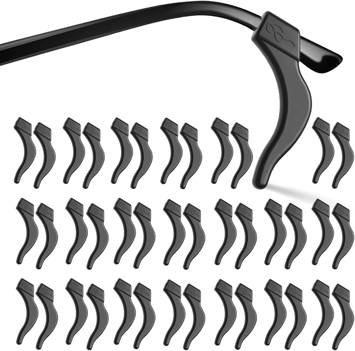 20 Pairs Eye Glasses Ear Grippers, Anti-Slip Glass Ear Hook Comfort Silicone Eye