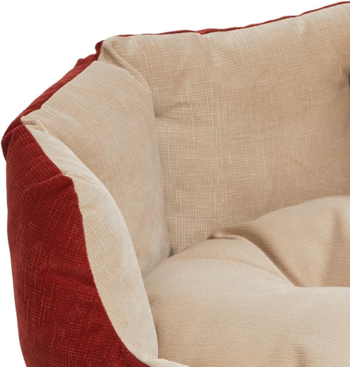 MidWest Homes for Pets QuietTime Deluxe Tulip Nesting Pet Bed,Russet/Tan,Small