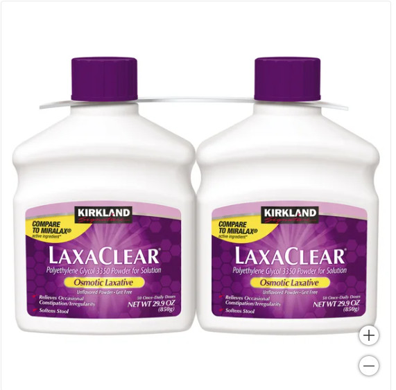 Compare to MiraLAX Laxative Polyethylene Glycol 3350 – 100 Doses, EXP-09/2025+